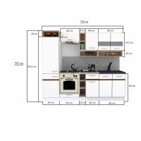 Bucatarie COSSY NEW 250 B1 Stejar Sonoma